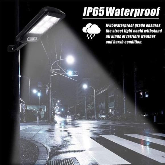 Solar StreetLights Outdoor 96LED Solar Parking lot Light Remote Control Security - Picture 6 of 7